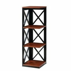 Best Pirce ⭐ Convenience Concepts Oxford 3 Tier Corner Bookcase ⌛