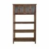 New 🛒 Decorative Creative Co-Op Reclaimed Wood Open Back Bookcase With Cabinet 😍