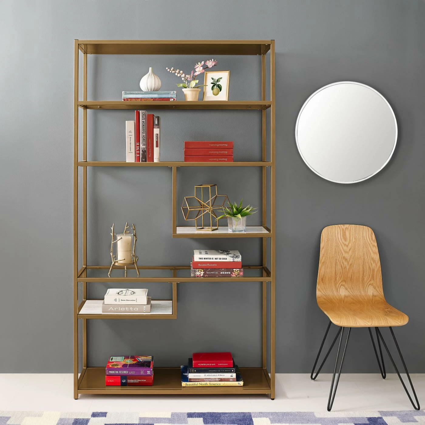 Cheap π― Decorative Dorel Living Moriah Geometric Bookcase β