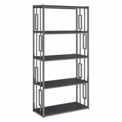Wholesale 🌟 Picket House Furnishings Kendall Decorative Bookcase - Chrome And Black 👏