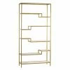 New 🎁 Decorative Sterling Gold And Mirrored Shelving Unit 🛒