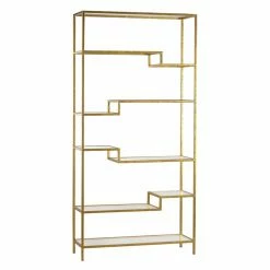 New 🎁 Decorative Sterling Gold And Mirrored Shelving Unit 🛒