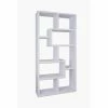 Buy 🌟 Decorative Furniture Of America Verena Contoured Leveled Display Cabinet/ Bookcase - White ⭐