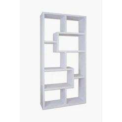 Buy 🌟 Decorative Furniture Of America Verena Contoured Leveled Display Cabinet/ Bookcase - White ⭐