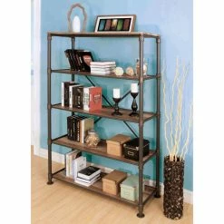 Flash Sale 😉 Etagere Furniture Of America Akayla Industrial Open Back Book Shelf 👏
