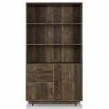 Outlet 💯 Standard HN Home Durant Modern Farmhouse Bookcase With Cabinets 💯