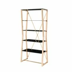 Buy ❤️ Furniture Of America Cardiff Contemporary Decorative Bookcase - Gold 🤩