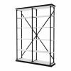 Flash Sale ✨ Decorative Furniture Of America Nueva Industrial Double Bookcase - Antique White/Black 😍