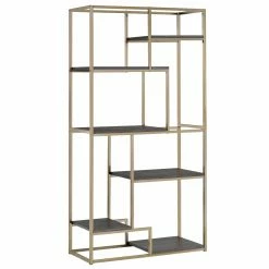 Best reviews of 🛒 Standard Furniture Of America Nenzel Contemporary 6-Shelf Bookcase - Champagne 😉