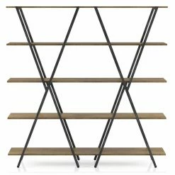 Wholesale 🤩 Standard Furniture Of America Lochloman X-frame Metal 5-Shelf Bookcase 🔥