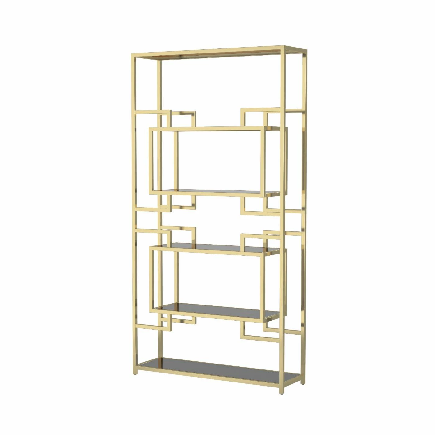 Coupon π Standard Furniture Of America Emison Contemporary 5-Shelf Bookcase - Brass β
