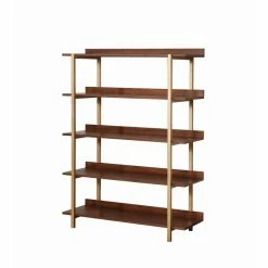 Best reviews of 🧨 Standard Furniture Of America Halima 5-Shelf Display Shelf - Light Walnut ✨
