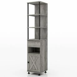Outlet 👏 Library & Wall Furniture Of America Valmy 72 In. Bookcase Tower ✨