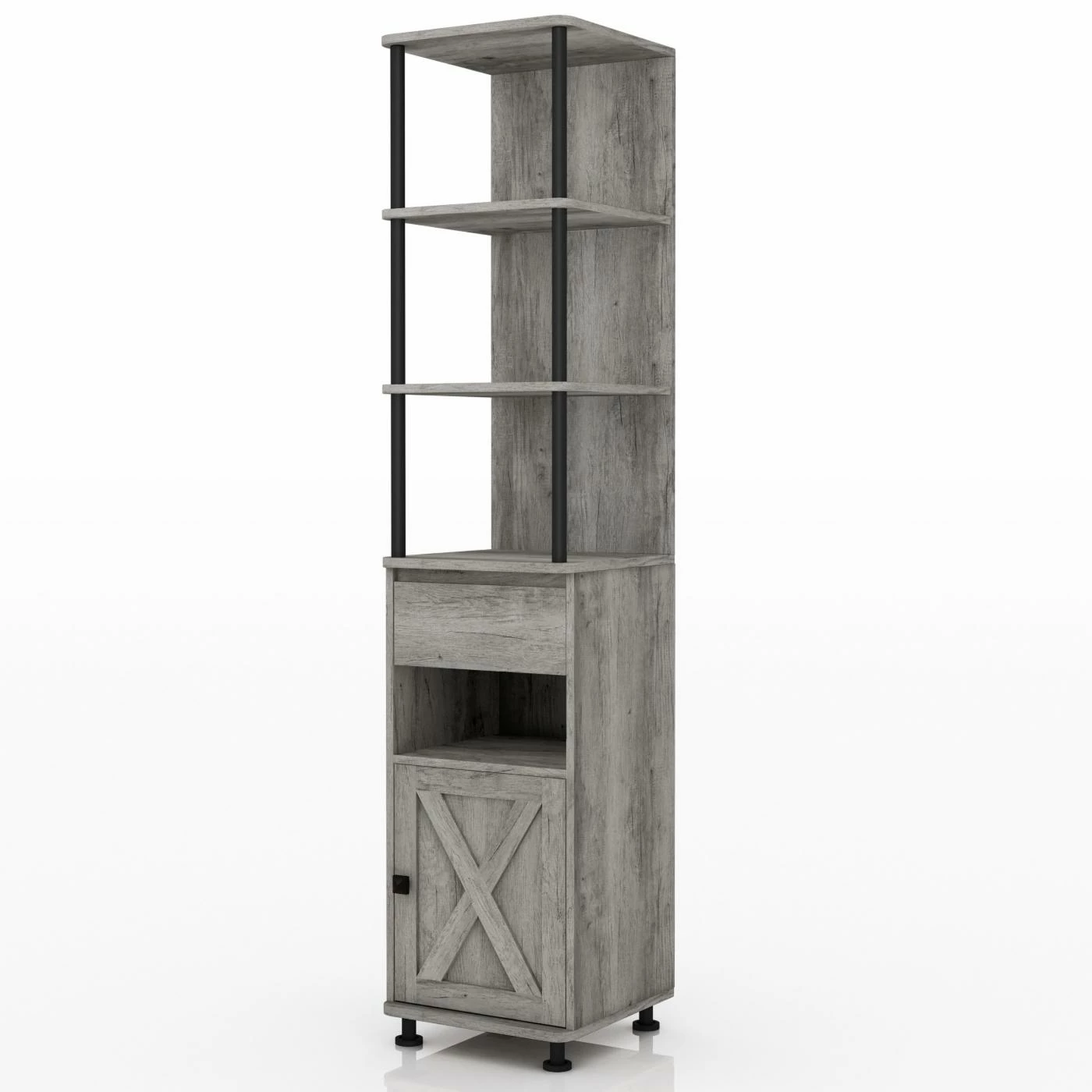 Outlet π Library & Wall Furniture Of America Valmy 72 In. Bookcase Tower β¨