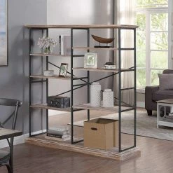 Wholesale 😀 Etagere 4D Concepts Claremont Industrial Room Organizer Bookcase 💯