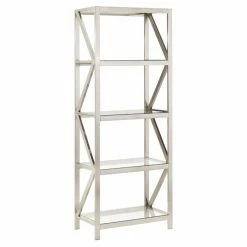 Best Pirce β Weston Home Erika Decorative Bookcase - Brushed Nickel π
