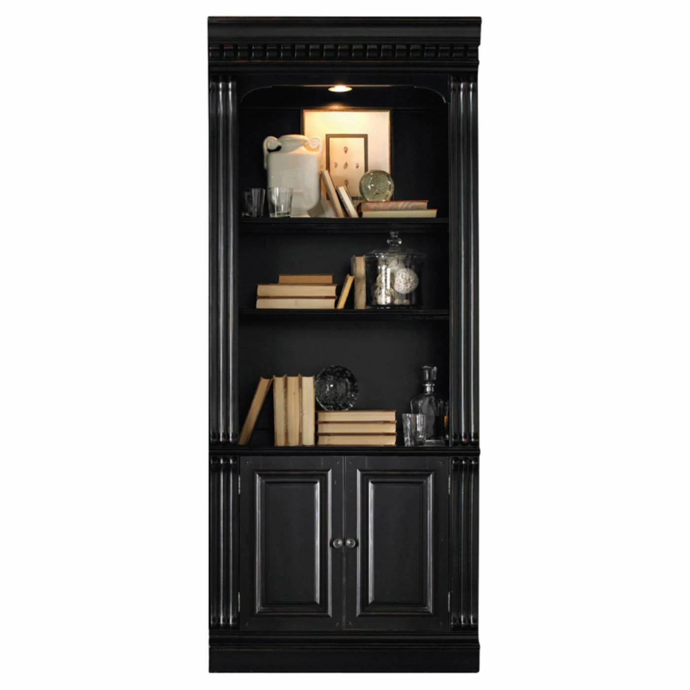 Best deal β€οΈ Decorative Hooker Furniture Telluride Bunching Bookcase With Doors π₯°