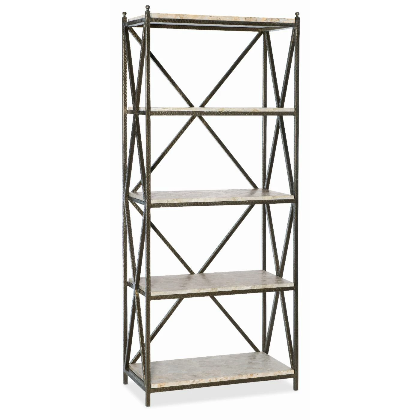 Coupon π Hooker Furniture Commerce And Market Metal And Stone Etagere Bookcase βοΈ