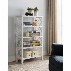 Buy 🎁 K&B Furniture Decorative K&B Furniture BK20 48 In. Wood 5 Tier Bookcase ✔️