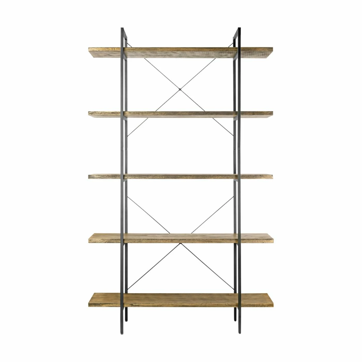 Brand new 𧨠Standard Glamour Home Amrit Etagere Bookcase - Natural / Black π