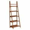 Best Sale 💯 Leaning & Ladder Linon Charlotte Bookcase - Warm Brown ⭐