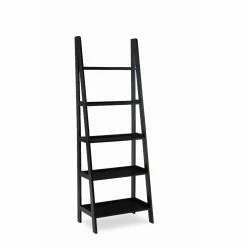 Best Sale π Leaning & Ladder Linon Acadia 5-Tier Ladder Bookshelf - Black π₯°