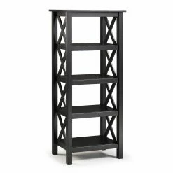 Deals 🎉 Standard Linon Davis 4-Shelf Bookcase - Black 🎁