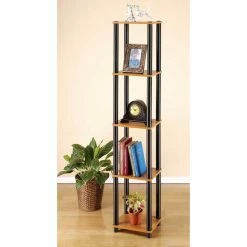 Best deal ✨ Furinno Turn-N-Tube 5 Tier Open Back Corner Bookcase ❤️