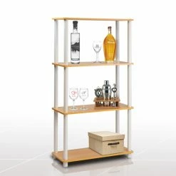 Brand new ⌛ Furinno Turn-N-Tube 4 Tier Standard Bookcase 🎁