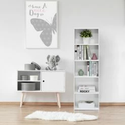 Discount ✔️ Cube Furinno 5 Tier Reversible Open Shelf Bookcase 🤩