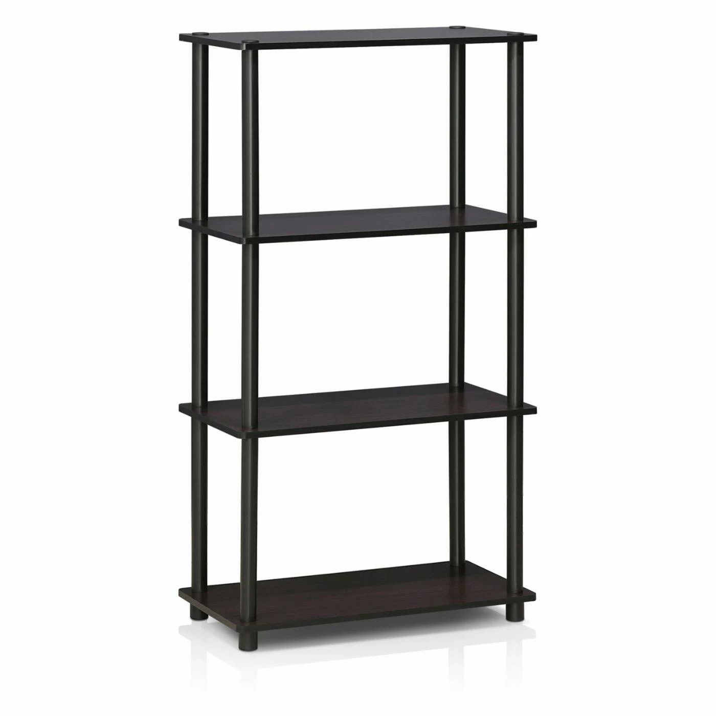 Best Sale π€© Decorative Furinno Turn-N-Tube Open Back Bookcase - Dark Walnut π₯°