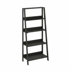 Flash Sale ✔️ Leaning & Ladder Furinno 5-Tier Ladder Bookcase Display Shelf, Espresso ⭐
