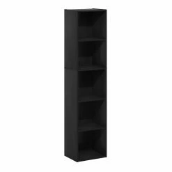 Deals 😉 Standard Furinno Pasir 5-Tier Open Shelf Bookcase, Blackwood 💯
