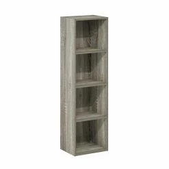 Hot Sale 💯 Standard Furinno Pasir 4-Tier Open Shelf Bookcase, French Oak ✨