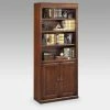 Best Pirce 😉 Decorative Martin Furniture Huntington Oxford Wood Bookcase With Doors - Burnished Brown 🔔