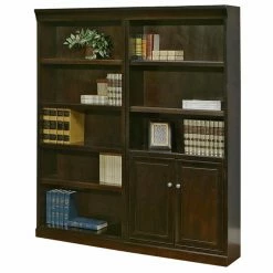 Best Pirce ⭐ Library & Wall Martin Furniture Fulton Wood Bookcase Unit With Doors - Espresso 💯