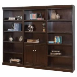 Coupon ✨ Library & Wall Martin Furniture Fulton 90 In. Wood Wall Bookcase With Doors - Espresso ⭐