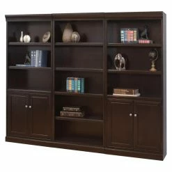 Cheap 🎉 Library & Wall Martin Furniture Fulton 90 In. Wood Wall Bookcase With 4 Doors - Espresso 🌟