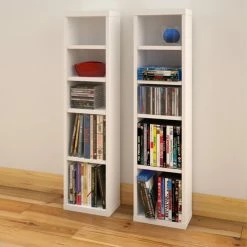 Best Pirce π Cube Nexera Liber-T Modular Design Your Own Storage And Entertainment System - CD/DVD Storage Towers - Set Of 2 - White β¨