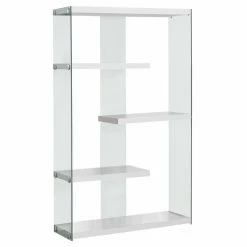 Budget ✨ Monarch Specialties Decorative Monarch 60 In. Bookcase With Tempered Glass 💯