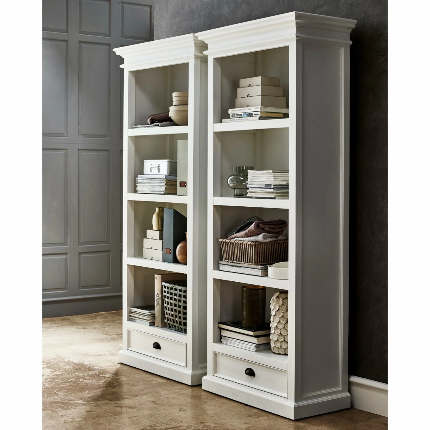 Best Pirce π Nova Solo Halifax Decorative Bookcase With Drawer - White π