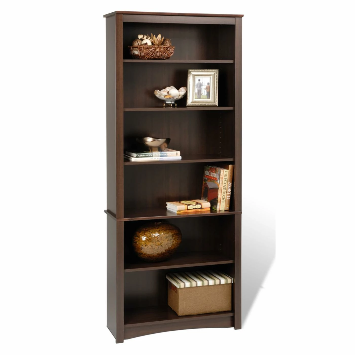 Budget π€© Standard Prepac 6 Shelf Bookcase - Espresso π