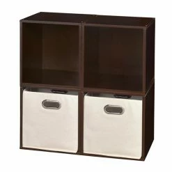 Flash Sale π€© Regency Niche Cubo Four Cube Storage Unit With Two Foldable Fabric Storage Bins π
