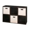Coupon 🎁 Regency Niche Cubo Six Cube Storage Unit With Three Foldable Fabric Storage Bins 🎉