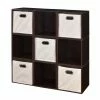 New 😀 Regency Niche Cubo Nine Cube Storage Unit With Five Foldable Fabric Storage Bins ❤️