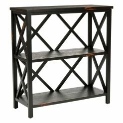 Deals 🛒 Safavieh Lucas Etagere - Distressed Black ✔️