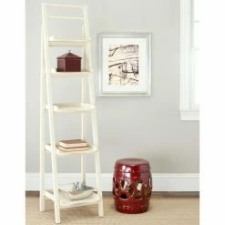 Promo 😉 Safavieh Walker Leaning Etagere - Distressed Ivory 😉