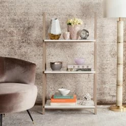Outlet 😍 Leaning & Ladder Safavieh Hartley Retro Scandinavian 3 Tier Shelf 🧨