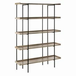 Wholesale ✨ HN Home Friedman Mid-Century Modern Retro 5 Tier Wood Etagere 😍