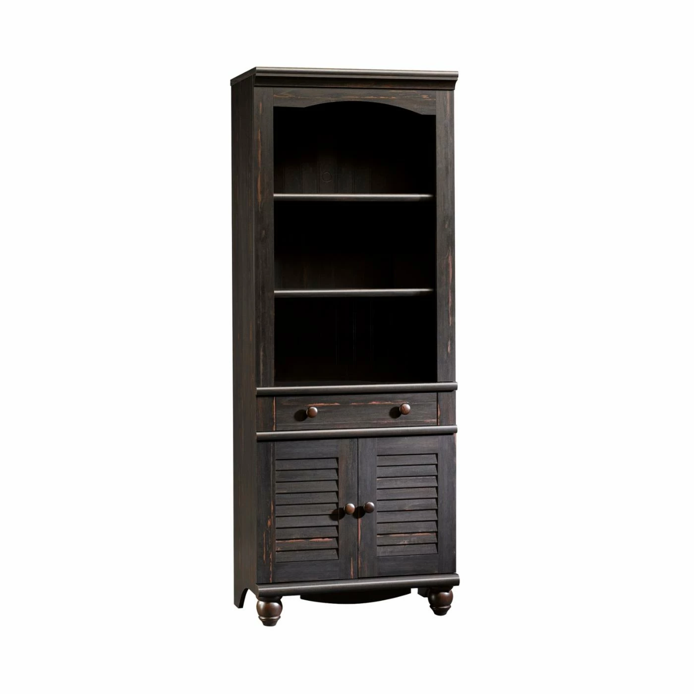 Buy π Decorative Sauder Harbor View Bookcase With Doors - Antique Black β¨